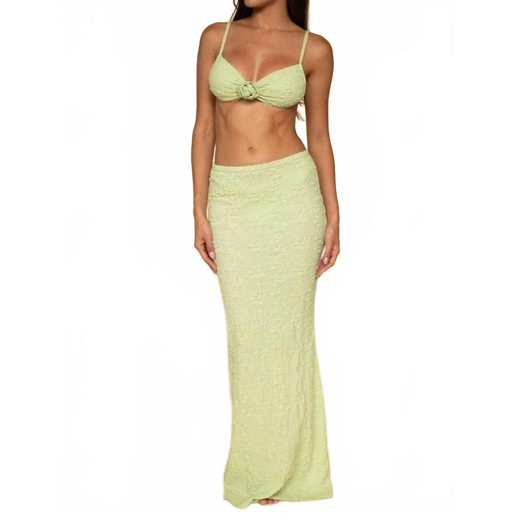 NEW MONTCE natalia maxi skirt in avo floral